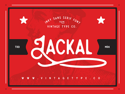 Jackal Display Font badge clean ink inked logo retro rough sans serif swashes tail vintage