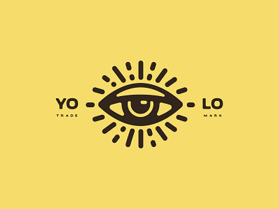 YOLO burst eye eyeball flat illuminati logo logos motivational phrase retro vintage yolo