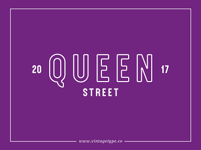 Queen Street display font fonts outline purple queen royal sans street style styles vintage