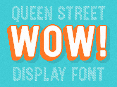 Queen Street Display Family clean display font fonts graphic layered retro sans stackable vintage