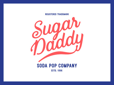 Sugar Daddy Soda Pop company font fonts grindstone insignia logo pop queen script soda street vintage