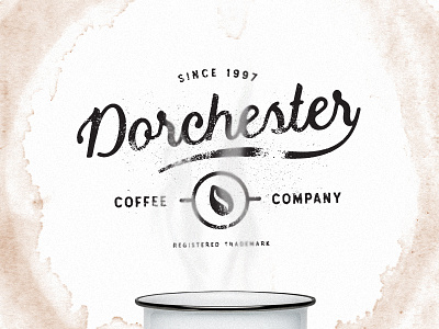 Dorchester Coffee Company coffee composition font fonts grindstone inked logo rough sans script vintage