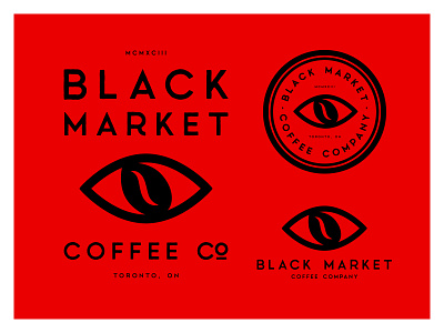 Black Market Coffee badge coffee eye eyeball font fonts free hipster logo sans serif vintage