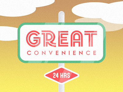 GREAT Convenience big bold display font fonts retro sans sign signage store vintage