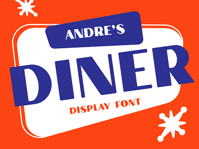 Andre's Diner Display Font americana art deco diner display font fonts old retro signage vintage