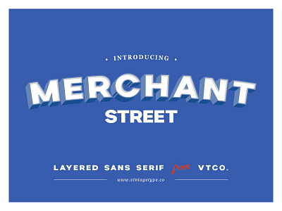 Merchant Street Sans bold display font fonts layered painter sans sign vintage