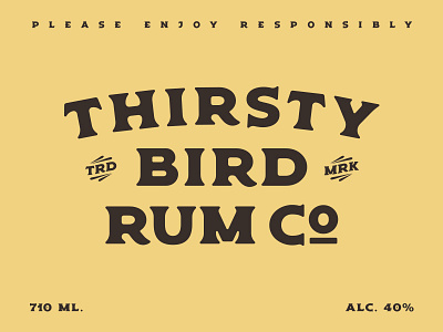 Thirsty Bird Rum Co. americana bold catchwords display font logo retro rum vintage