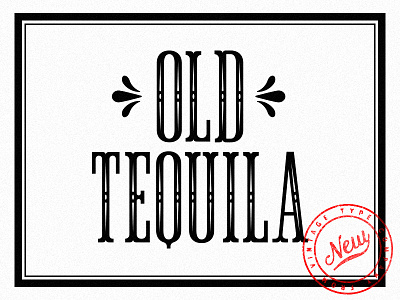 Old Tequila americana antique decorative display font inline old serif spurs tequila western