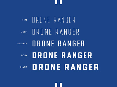Drone Ranger PRO Regular bold display drone dystopian family font fonts ranger retro vintage