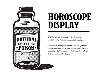 VTC Horoscope Display Font apothecary bottle clean display font horoscope illustration victorian vintage vintage font woodcut