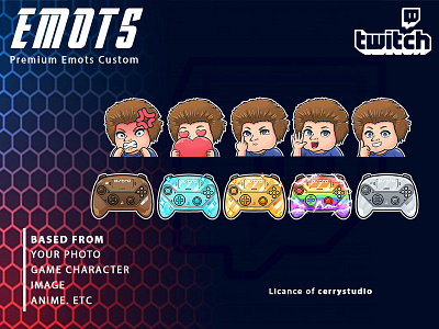 I will create custom twitch emotes and sub, badge in 24 hours 5$ 3d animation badges branding design emotes emotestwitch gameshow graphic design illustration logo motion graphics twitch ui