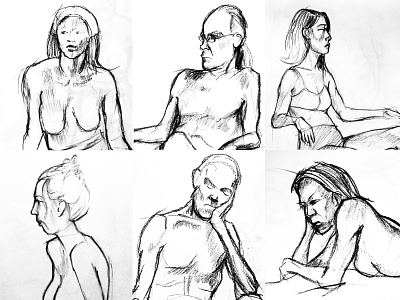 Life Drawing Studies life drawing sketches traditional media