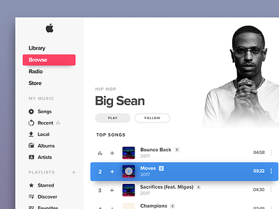 Music App OS X | Apple, Music, Soundcloud, Spotify app apple desktop fullscreen itunes music os x player radio redesign