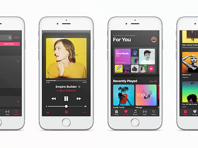 Night Mode Apple Music Concept