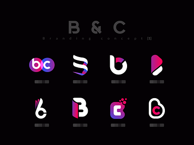 B&C Branding Concept 1 beautifu logo design branding concept corporate branding creative design design flat font awesome logo nice nice logo presentation