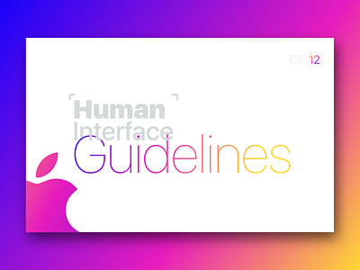 Apple Human Interface Guideline [white Theme]