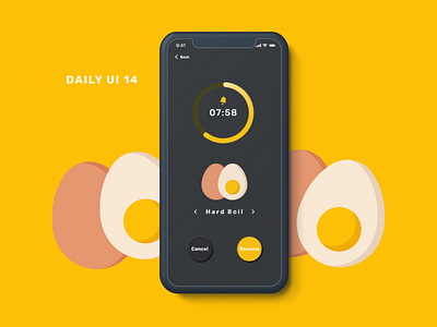 Countdown Timer for Eggs dailyui design illustration ui ux