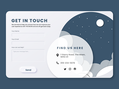 Get in touch dailyui design illustration ui ux