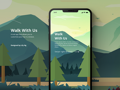 Walk With Us - A Trail App UI/UX