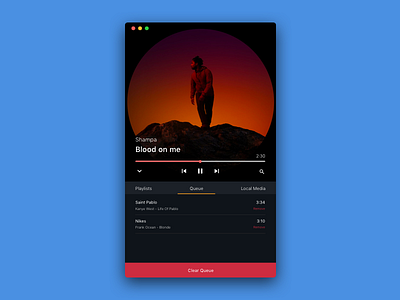 Cover art music player concept daily ui macos music music player player ui user interface ux