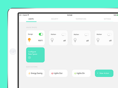 Smart home app concept app concept daily ui dashboard home monitor ios ipad