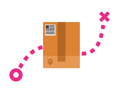 Package shipment box carrier illustration minimalistic package shipment shipping