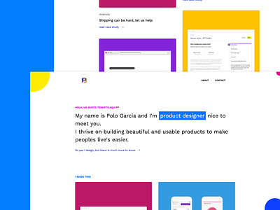 Portfolio revamped clean interface landing page personal site portfolio projects ui ux
