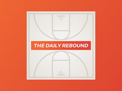 The Daily Rebound Podcast Album Artwork basketball branding daily design identity minimal nba podcast rebound series sports ui