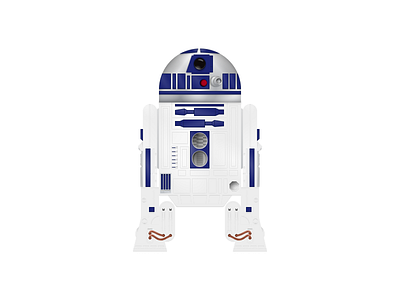 Star Wars R2-D2 (Full Body) 3d 5thingsinfigma figma force illustration may the 4th shadow skeuomorphism star wars star wars day