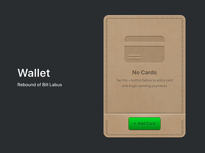 Wallet app card dailyui design figma ios leather rebound skeumorphism wallet