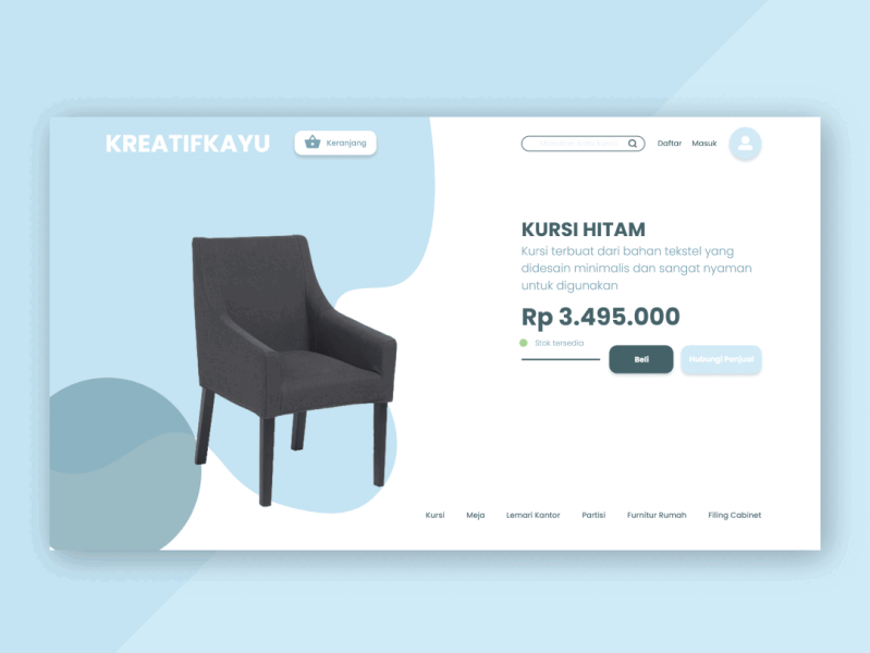 Kreatif Kayu ecommerce furniture kayu ui wood