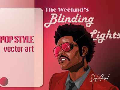 Pop style vector art of "The Weekend"