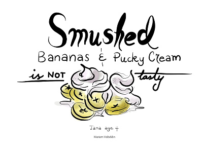 Smushed Bananas branding design illustration lettering logo typography