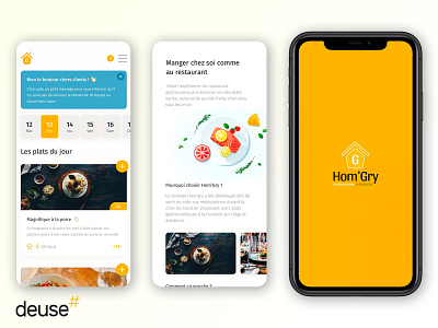 Mobile application for gastronomy at home app application design illustration interface mobileapplication ui ux
