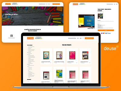 E-commerce of educational material app application design ecommerce illustration responsive web website