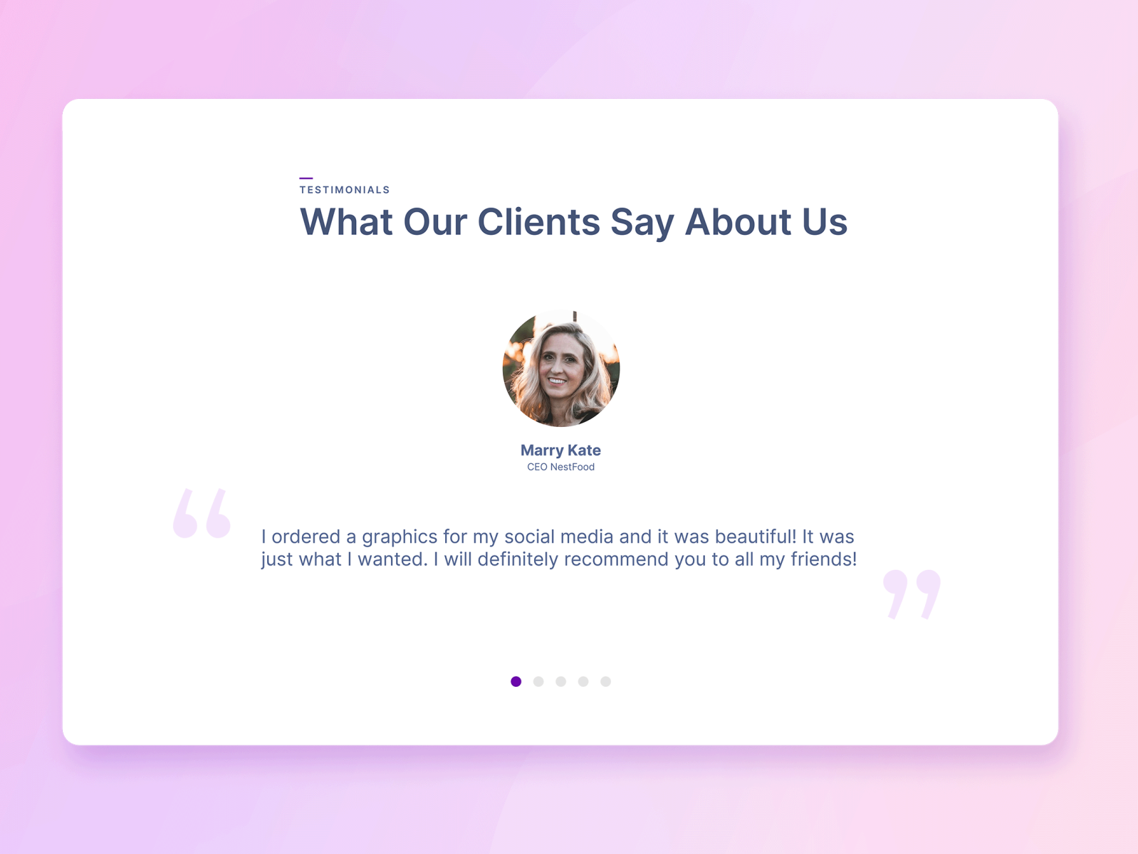 Daily Ui Testimonials By Anna Nowak On Dribbble