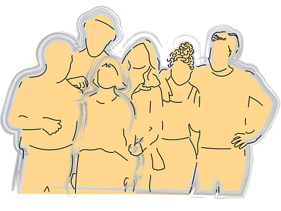Staying connected digitalart family friends illustration social well being