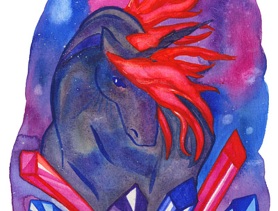 Chrystal Unicorn amethyst chrystal fantasy gemstone horse unicorn unicorns