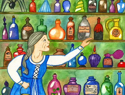 Potions diana wynne jones howls moving castle old woman potion potion bottles witch wizard