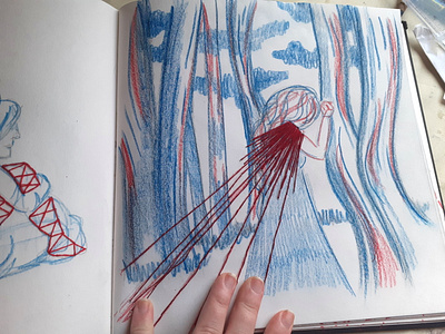 My Beth illness needle point sketchbook