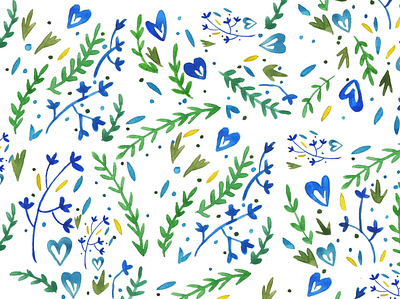 Flower Forest Pattern floral flowers pattern watercolor