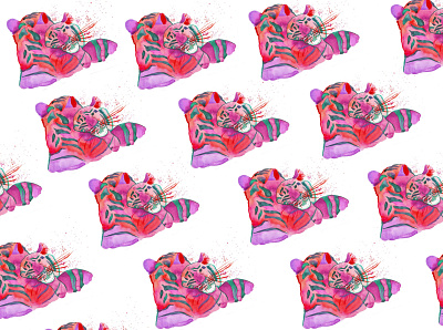 Pink Tigers animals pattern tiger tigers