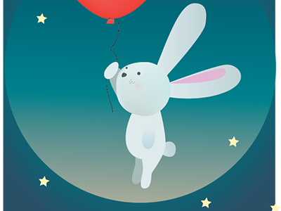 Bunny dreamer bunny design dream illustration