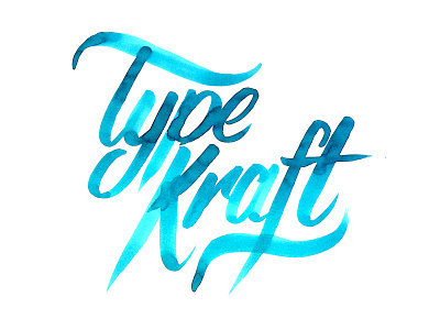Type Kraft Logo brush brushlettering ecoline handlettering logodesign script typekraft
