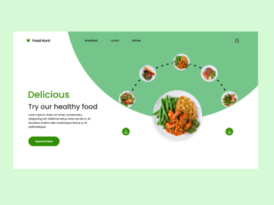 Healthy Food web design ui ux web