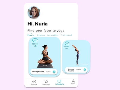 Yoga App app design ui ux