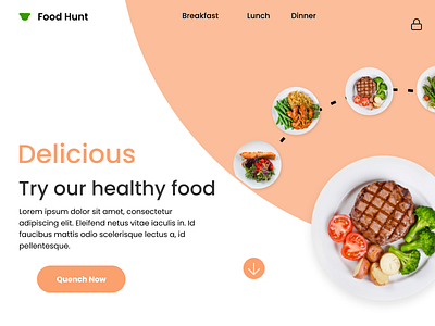 Food app designweb ui ux web