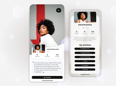 WISHLIST brand branding design graphic design identity influencer ui ux wishlist