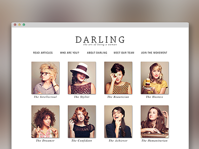 Darling Magazine Web Launch editorial responsive web design website