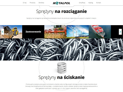 Steel spring producer background industry one page parallax responsive springs steel web web design